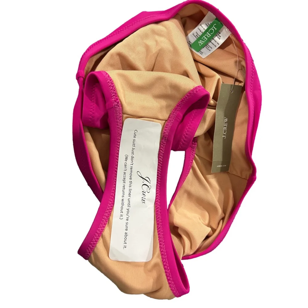 J.Crew Hallie bikini bottom size medium in pink